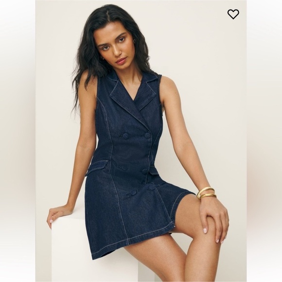 Reformation Savannah Denim Dress NWT - Picture 1 of 6